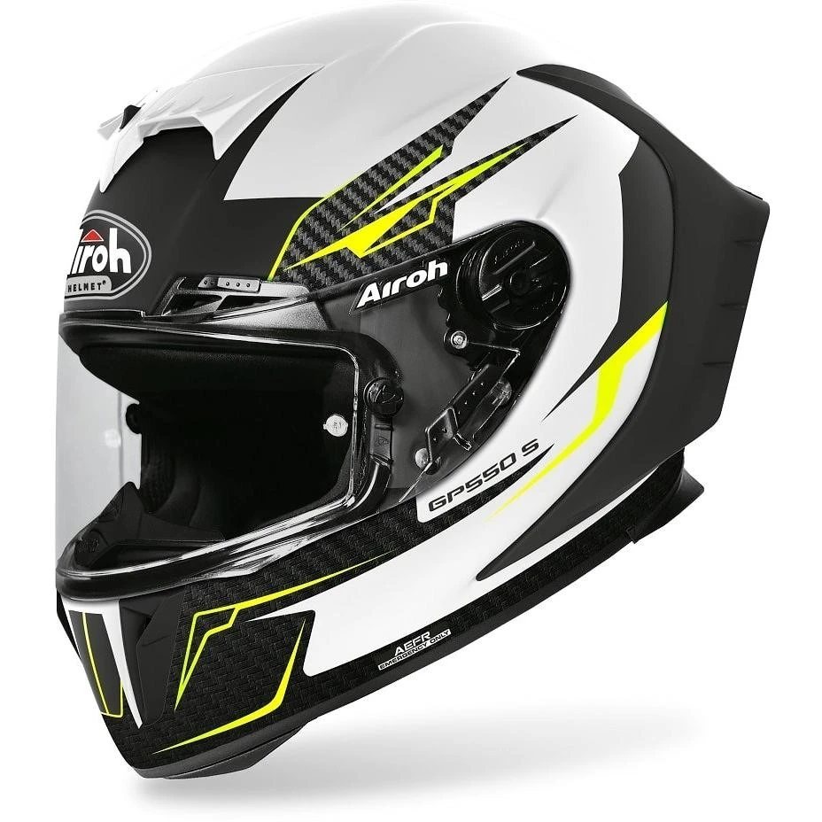 Casco Integrale In Fibra Moto Airoh GP550 S Venom Bianco Opaco 3 Casco Integrale In Fibra Moto Airoh GP550 S Venom Bianco Opaco