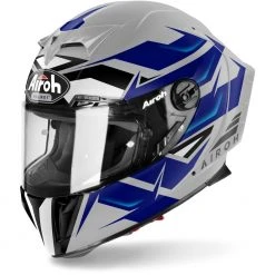 Casco Integrale In Fibra Moto Airoh GP550 S Wander Blu Lucido