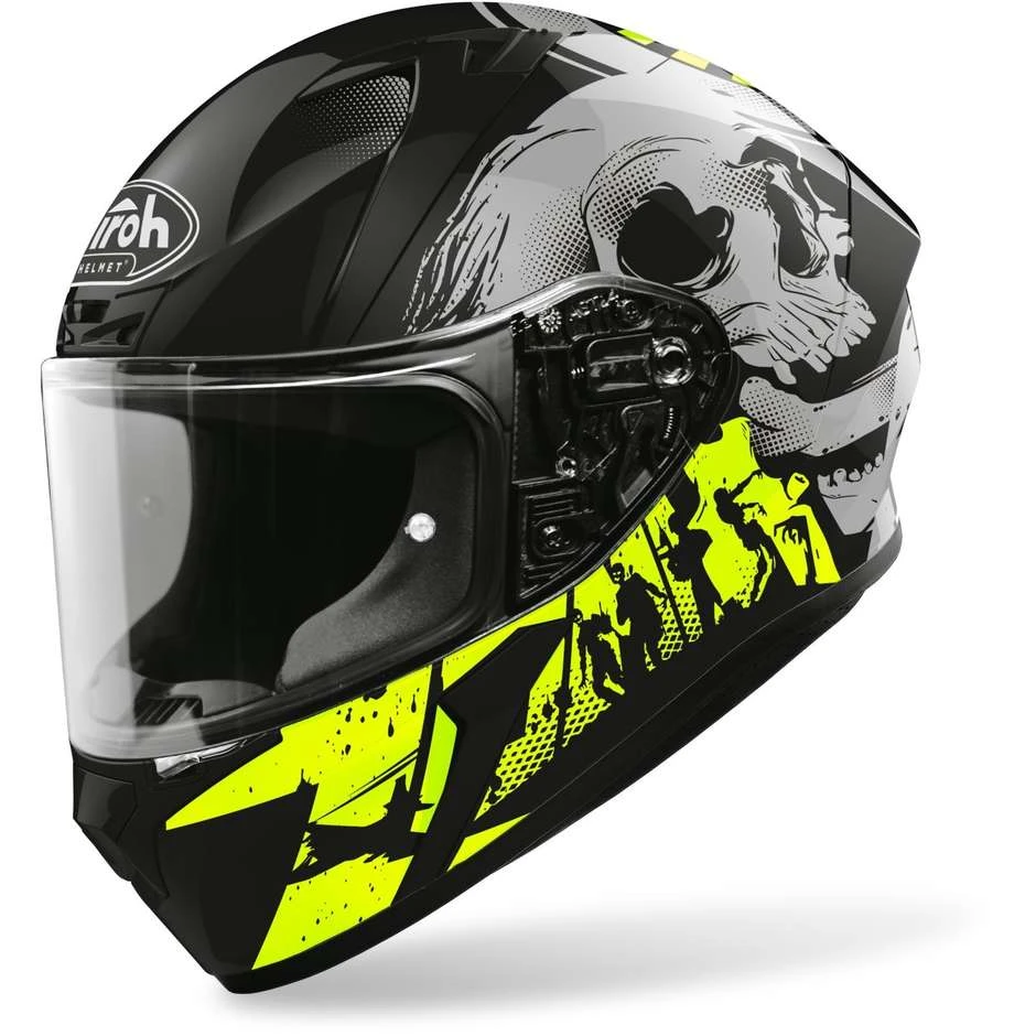 Casco Integrale Moto Airoh VALOR Akuna Giallo Fluo Lucido 3 Casco Integrale Moto Airoh VALOR Akuna Giallo Fluo Lucido