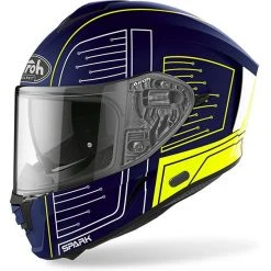 Casco Integrale Moto Doppia Visiera Airoh SPARK Cyrcuit Blu Opaco