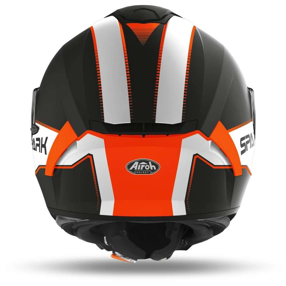 Casco Integrale Moto Doppia Visiera Airoh SPARK Flow Arancio Opaco 4 Casco Integrale Moto Doppia Visiera Airoh SPARK Flow Arancio Opaco - immagine 2