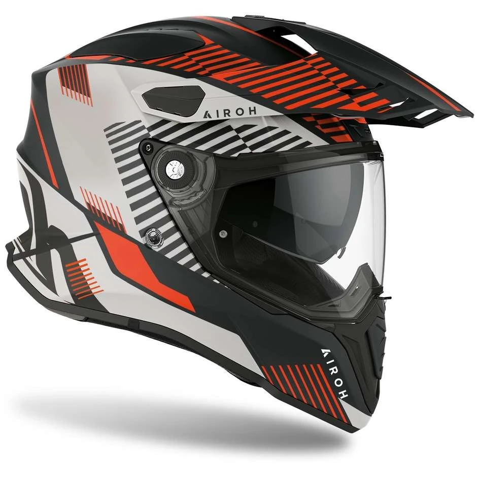 Casco Integrale On-Off Moto Touring Airoh COMMANDER Boost Arancio Opaco 5 Casco Integrale On-Off Moto Touring Airoh COMMANDER Boost Arancio Opaco - immagine 3