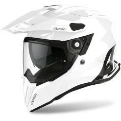 Casco Integrale ON-Off Moto Touring Airoh COMMANDER Color Bianco Lucido