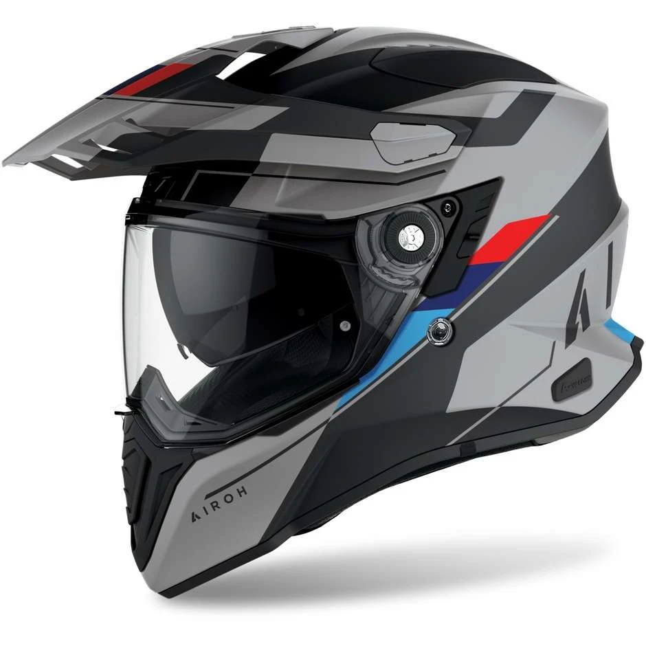 Casco Integrale On-Off Moto Touring Airoh COMMANDER Skill Grigio Opaco 3 Casco Integrale On-Off Moto Touring Airoh COMMANDER Skill Grigio Opaco