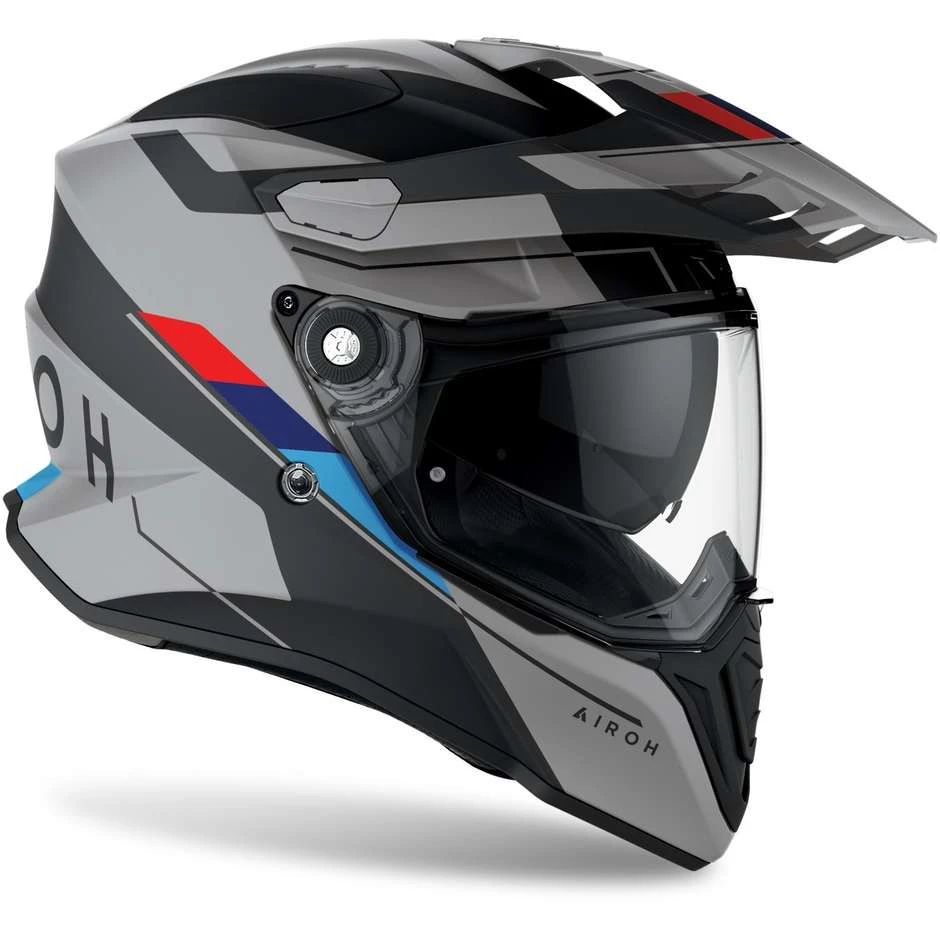 Casco Integrale On-Off Moto Touring Airoh COMMANDER Skill Grigio Opaco 5 Casco Integrale On-Off Moto Touring Airoh COMMANDER Skill Grigio Opaco - immagine 3