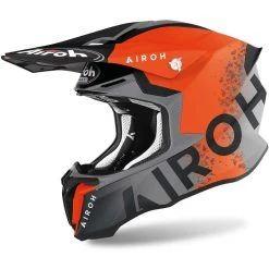 Casco Moto Cross Enduro Airoh TWIST 2.0 Bit Arancio Opaco