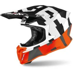 Casco Moto Cross Enduro Airoh TWIST 2.0 Frame Arancio Opaco