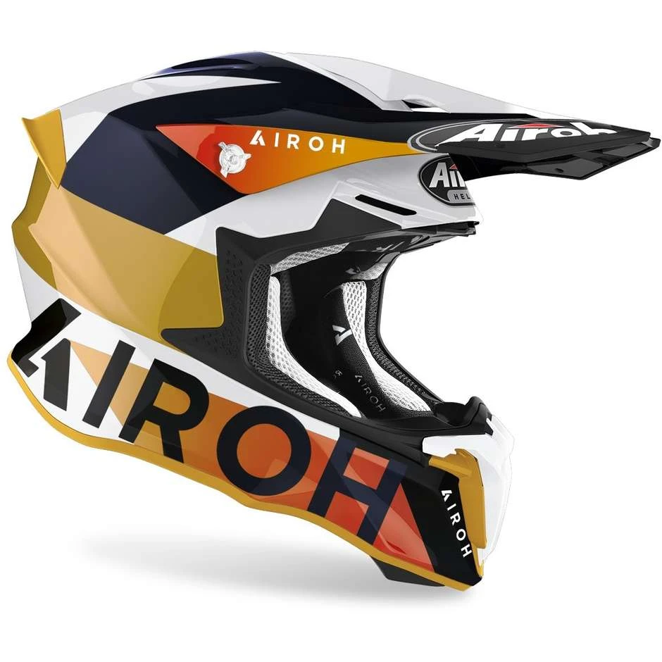Casco Moto Cross Enduro Airoh TWIST 2.0 Lift Bianco Blu Lucido 4 Casco Moto Cross Enduro Airoh TWIST 2.0 Lift Bianco Blu Lucido - immagine 2