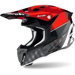 Casco Moto Cross Enduro Airoh TWIST 2.0 TECH Rosso Lucido