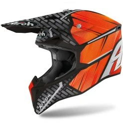 Casco Moto Cross Enduro Airoh WRAAP Idol Arancio Opaco