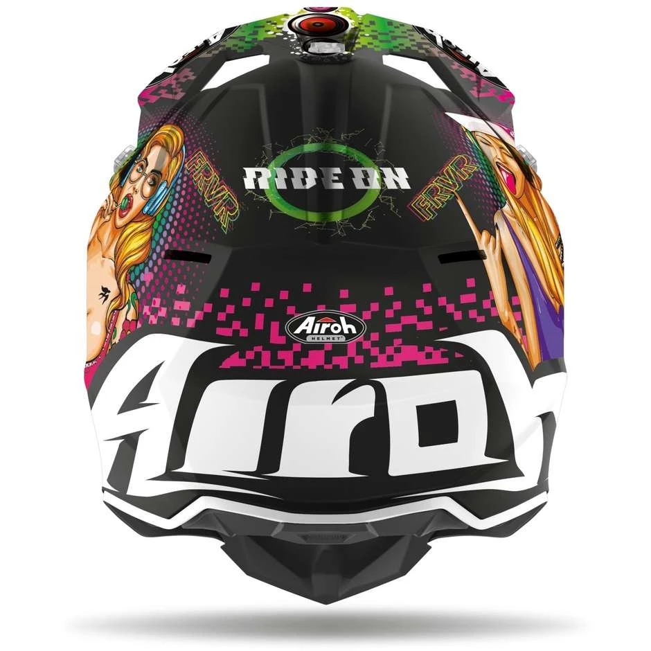 Casco Moto Cross Enduro Airoh WRAAP Pin-Up Opaco 4 Casco Moto Cross Enduro Airoh WRAAP Pin-Up Opaco - immagine 2