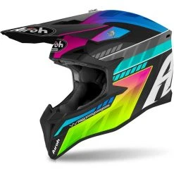 Casco Moto Cross Enduro Airoh WRAAP Prism Opaco
