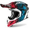 Casco Moto Cross Enduro In Fibra Airoh AVIATOR ACE Kybon Blu Rosso Lucido -Vendite Airoh casco moto cross enduro in fibra airoh aviator ace kybon blu rosso lucido 131024