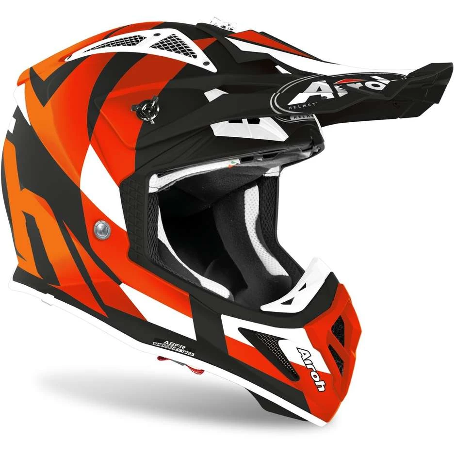Casco Moto Cross Enduro In Fibra Airoh AVIATOR ACE Trick Arancio Opaco 5 Casco Moto Cross Enduro In Fibra Airoh AVIATOR ACE Trick Arancio Opaco - immagine 3