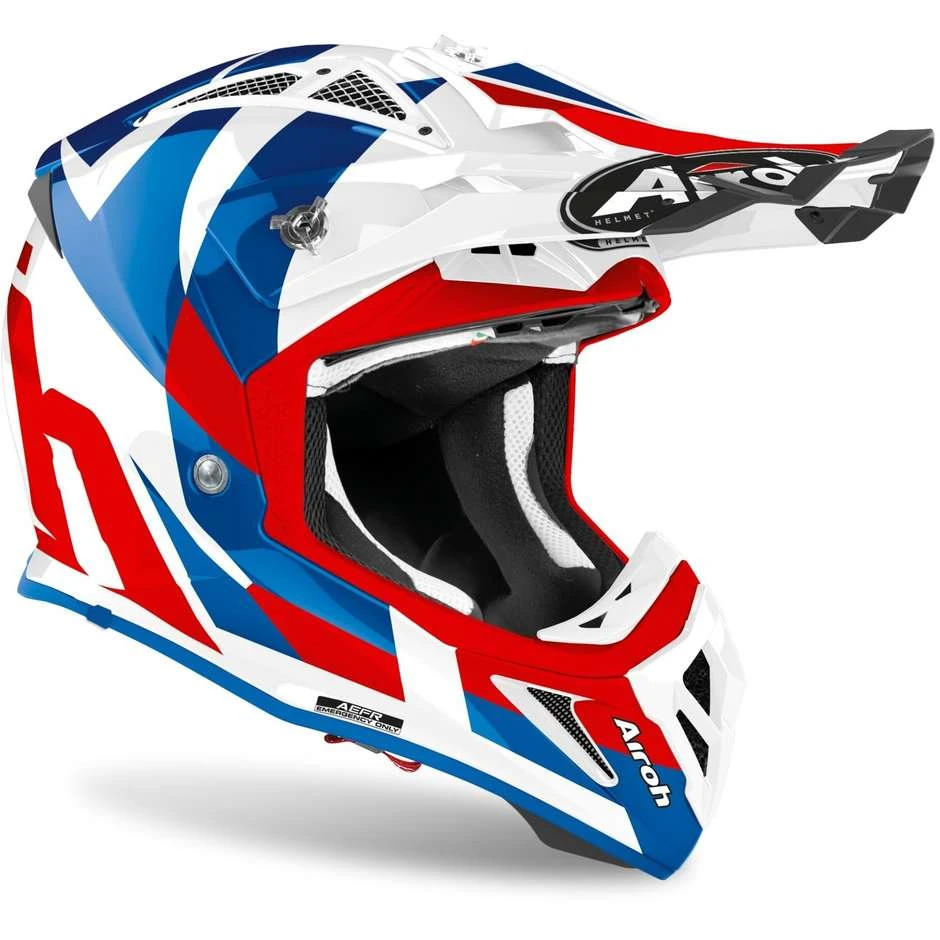 Casco Moto Cross Enduro In Fibra Airoh AVIATOR ACE Trick Blu Lucido 4 Casco Moto Cross Enduro In Fibra Airoh AVIATOR ACE Trick Blu Lucido - immagine 2