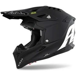 Casco Moto Cross Enduro In Fibra HPC Airoh AVIATOR 3 Color Nero Opaco