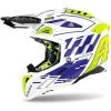 Casco Moto Cross Enduro In Fibra HPC Airoh AVIATOR 3 Rampage Blu Lucido -Vendite Airoh casco moto cross enduro in fibra hpc airoh aviator 3 rampage blu lucido 107307