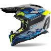 Casco Moto Cross Enduro In Fibra HPC Airoh AVIATOR 3 Wave Grigio Lucido Chrome -Vendite Airoh casco moto cross enduro in fibra hpc airoh aviator 3 wave grigio lucido chrome 107318