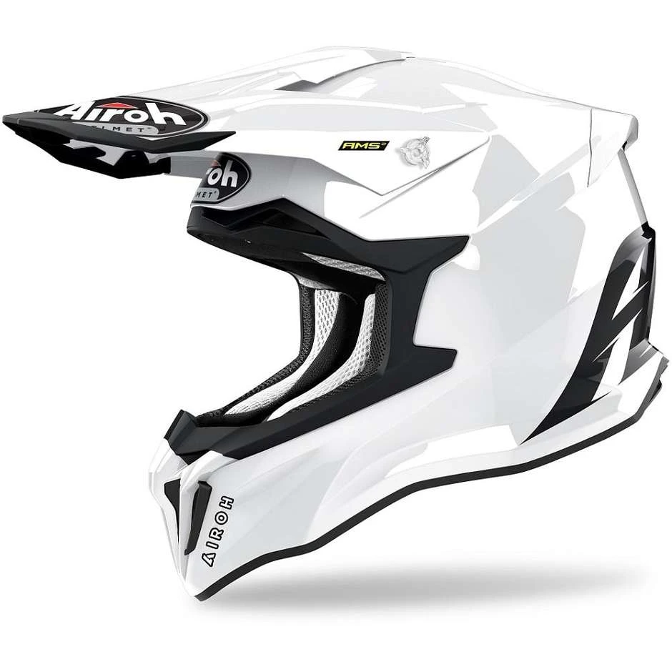 Casco Moto Cross Enduro In Fibra HPC Airoh STRYCKER Color Bianco 3 Casco Moto Cross Enduro In Fibra HPC Airoh STRYCKER Color Bianco