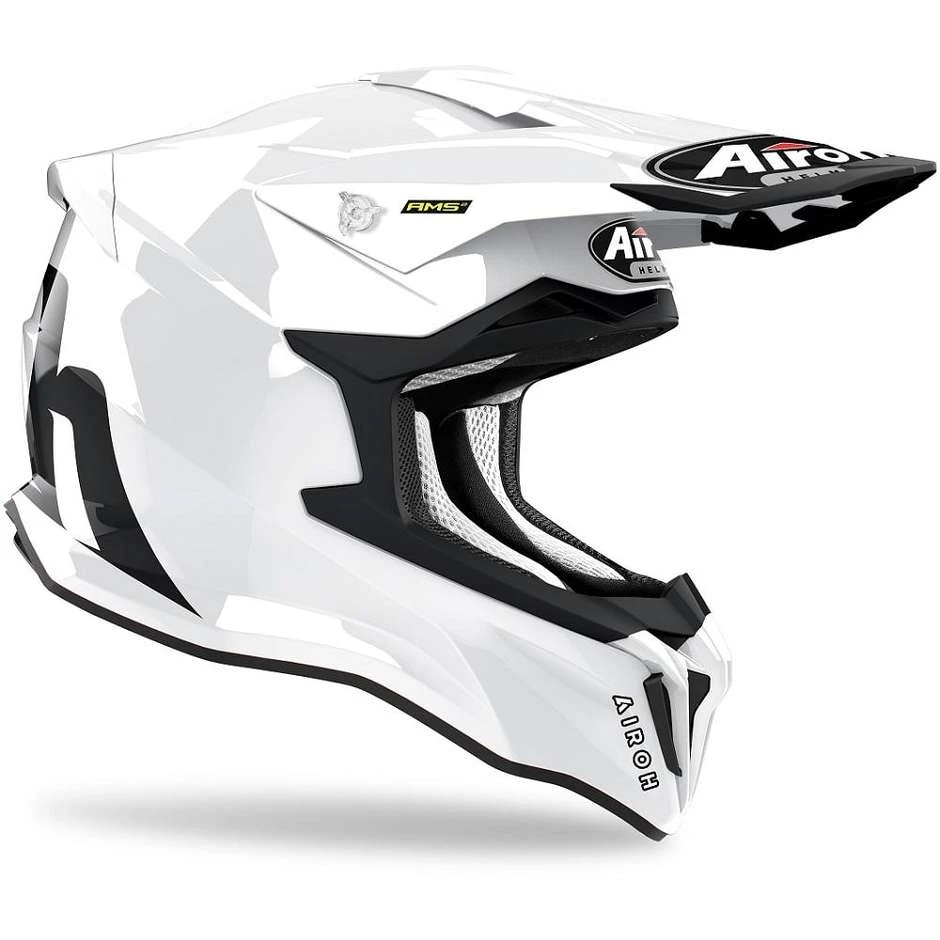 Casco Moto Cross Enduro In Fibra HPC Airoh STRYCKER Color Bianco 4 Casco Moto Cross Enduro In Fibra HPC Airoh STRYCKER Color Bianco - immagine 2