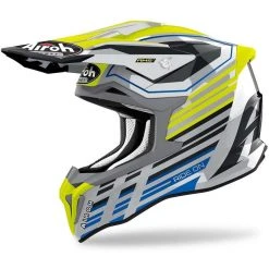 Casco Moto Cross Enduro In Fibra HPC Airoh STRYCKER Shaded Giallo Lucido