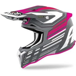 Casco Moto Cross Enduro In Fibra HPC Airoh STRYCKER Shaded Rosa Opaco