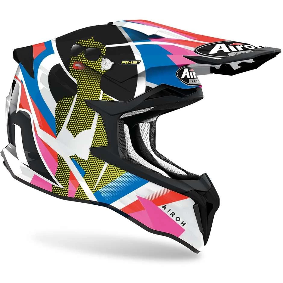 Casco Moto Cross Enduro In Fibra HPC Airoh STRYCKER View Lucido 5 Casco Moto Cross Enduro In Fibra HPC Airoh STRYCKER View Lucido - immagine 3