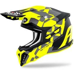 Casco Moto Cross Enduro In Fibra HPC Airoh STRYCKER XXX Giallo Opaco