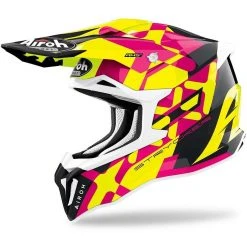 Casco Moto Cross Enduro In Fibra HPC Airoh STRYCKER XXX Rosa Lucido