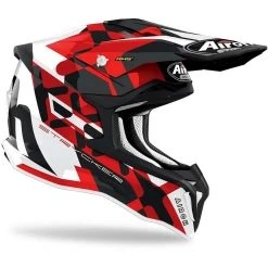Casco Moto Cross Enduro In Fibra HPC Airoh STRYCKER XXX Rosso Lucido -Vendite Airoh casco moto cross enduro in fibra hpc airoh strycker xxx rosso lucido 107288