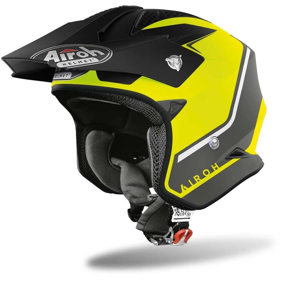 Casco Moto In Fibra On-Off Urban Jet Airoh TRR S Keen Giallo Opaco 3 Casco Moto In Fibra On-Off Urban Jet Airoh TRR S Keen Giallo Opaco