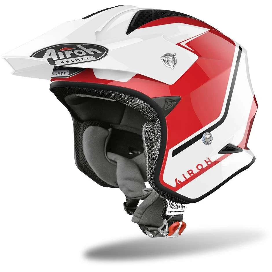 Casco Moto In Fibra On-Off Urban Jet Airoh TRR S Keen Rosso Lucido 3 Casco Moto In Fibra On-Off Urban Jet Airoh TRR S Keen Rosso Lucido