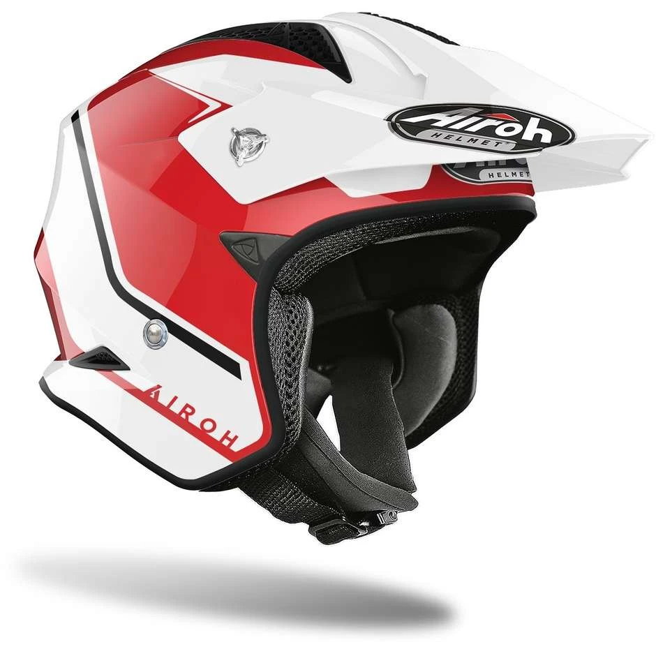 Casco Moto In Fibra On-Off Urban Jet Airoh TRR S Keen Rosso Lucido 4 Casco Moto In Fibra On-Off Urban Jet Airoh TRR S Keen Rosso Lucido - immagine 2