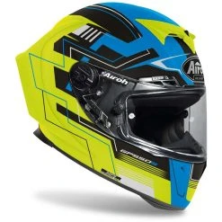 Casco Moto Integrale In Fibra Airoh GP550 S Challenge Blu Giallo Opaco -Vendite Airoh casco moto integrale in fibra airoh gp550 s challenge blu giallo opaco 131991