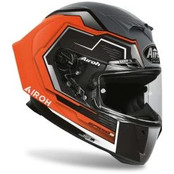 Casco Moto Integrale In Fibra Airoh GP550 S Rush Arancio Fluo Opaco -Vendite Airoh casco moto integrale in fibra airoh gp550 s rush arancio fluo opaco 132003