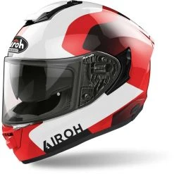Casco Moto Integrale In Fibra Airoh ST 501 Dock Rosso Lucido