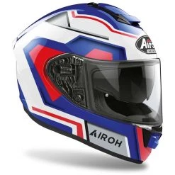 Casco Moto Integrale In Fibra Airoh ST 501 Square Blu Rosso Lucido -Vendite Airoh casco moto integrale in fibra airoh st 501 square blu rosso lucido 132030