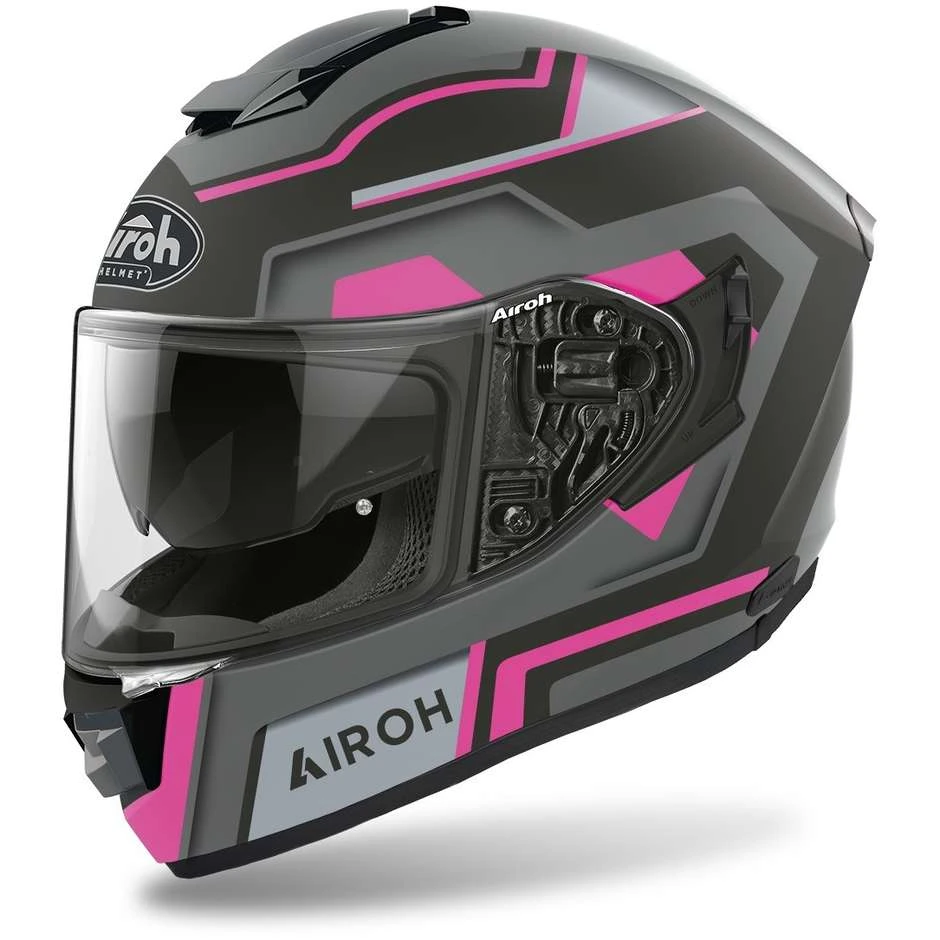 Casco Moto Integrale In Fibra Airoh ST 501 Square Rosa Opaco 3 Casco Moto Integrale In Fibra Airoh ST 501 Square Rosa Opaco