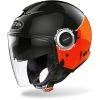 Casco Moto Jet Doppia Visiera Airoh HELIOS Fluo Nero Arancio Lucido -Vendite Airoh casco moto jet doppia visiera airoh helios fluo nero arancio lucido 130988