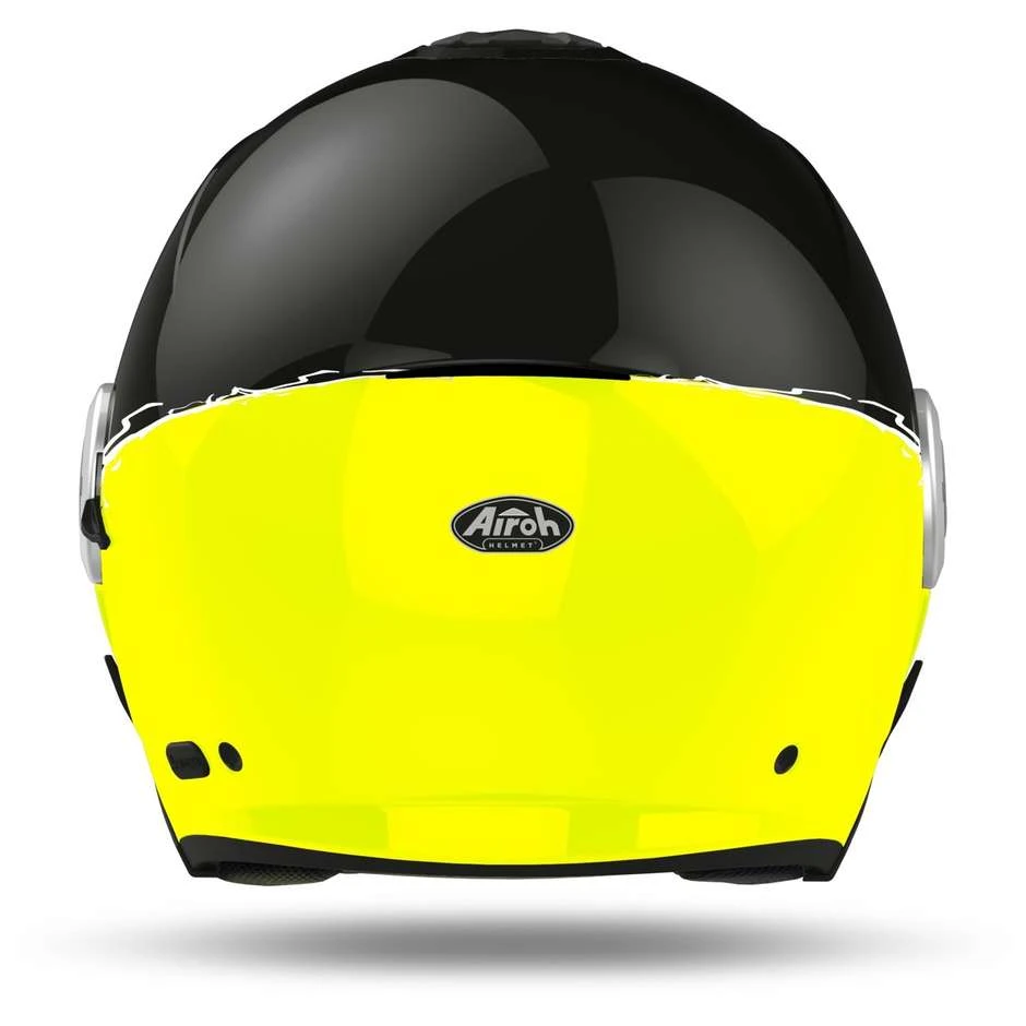 Casco Moto Jet Doppia Visiera Airoh HELIOS Fluo Nero Giallo Lucido 4 Casco Moto Jet Doppia Visiera Airoh HELIOS Fluo Nero Giallo Lucido - immagine 2