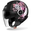 Casco Moto Jet Doppia Visiera Airoh HELIOS Mad Nero Rosa Opaco