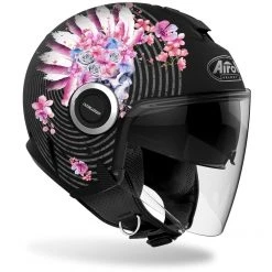 Casco Moto Jet Doppia Visiera Airoh HELIOS Mad Nero Rosa Opaco -Vendite Airoh casco moto jet doppia visiera airoh helios mad nero rosa opaco 128149