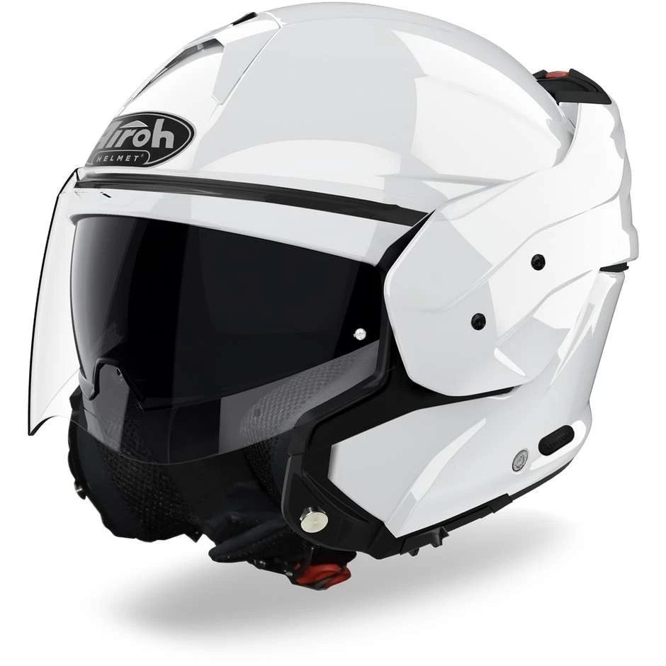 Casco Moto Modulare Doppia Omologazione P/J Airoh MATHISSE Color Bianco Lucido 3 Casco Moto Modulare Doppia Omologazione P/J Airoh MATHISSE Color Bianco Lucido
