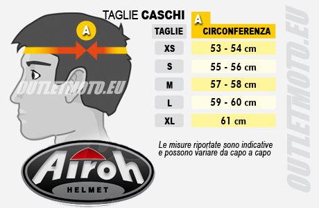 Casco Moto Integrale In Fibra Airoh GP550 S Rush Multicolor -Vendite Airoh 55 it